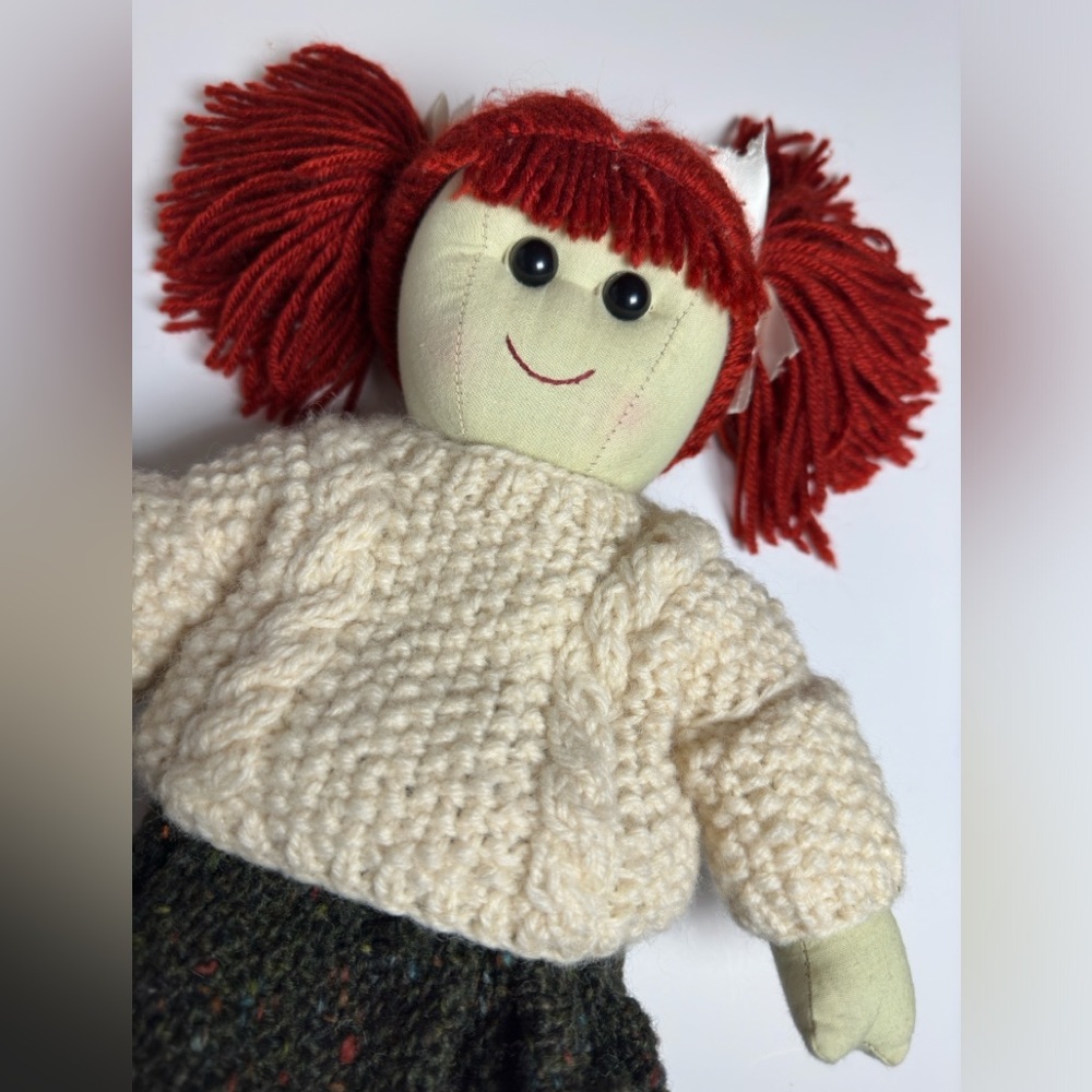 Handmade Branigan Weavers Irish Redhead 15” Stuffed Rag Doll made in Ireland - Picture 12 of 12